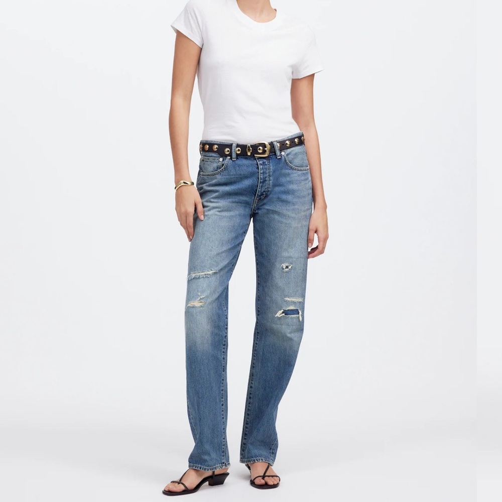 Madewell Dean Easy Straight Kaihara Greenwell Wash Rigid EUC 29